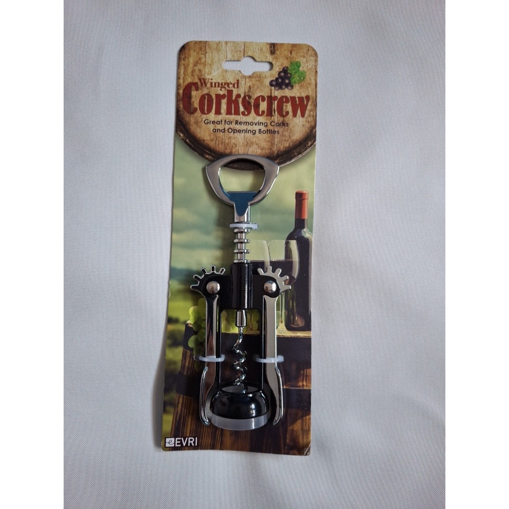 Winged 2 in 1 Corkscrew Wine & Bottle Opener New Dishwasher Safe